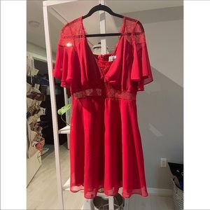 ASOS - Red dress with lace details